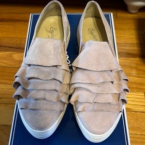 Seychelle suede ruffle slip-ons